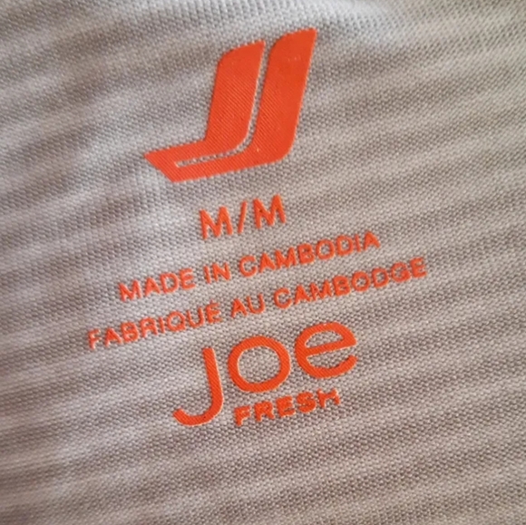 Gray and White Stripped Althletic Shirt - Picture 4 of 4